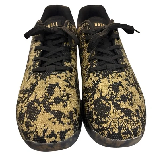 NOBULL Men's Pride Trainer Weightlifting Gym Shoe Sneaker Black Gold Splatter 13 - Picture 2 of 9